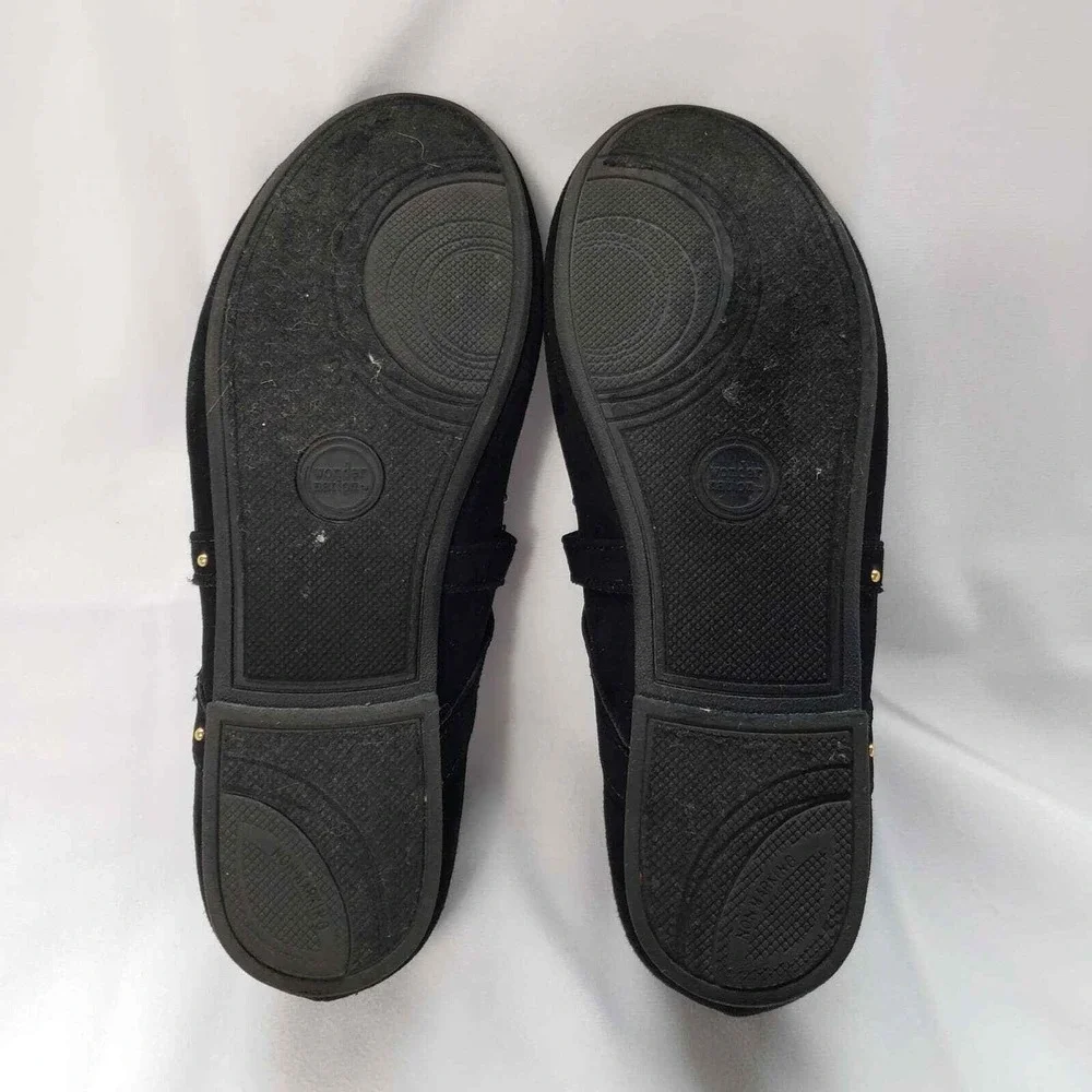 Kids Black Mary Jane Flats Shoes Studded Bow Size 3‎ Wonder Nation